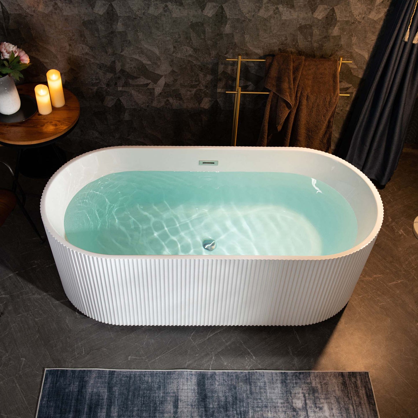 WOODBRIDGE 67" L x 31-1/2" W Freestanding Contemporary Soaking Bathtub