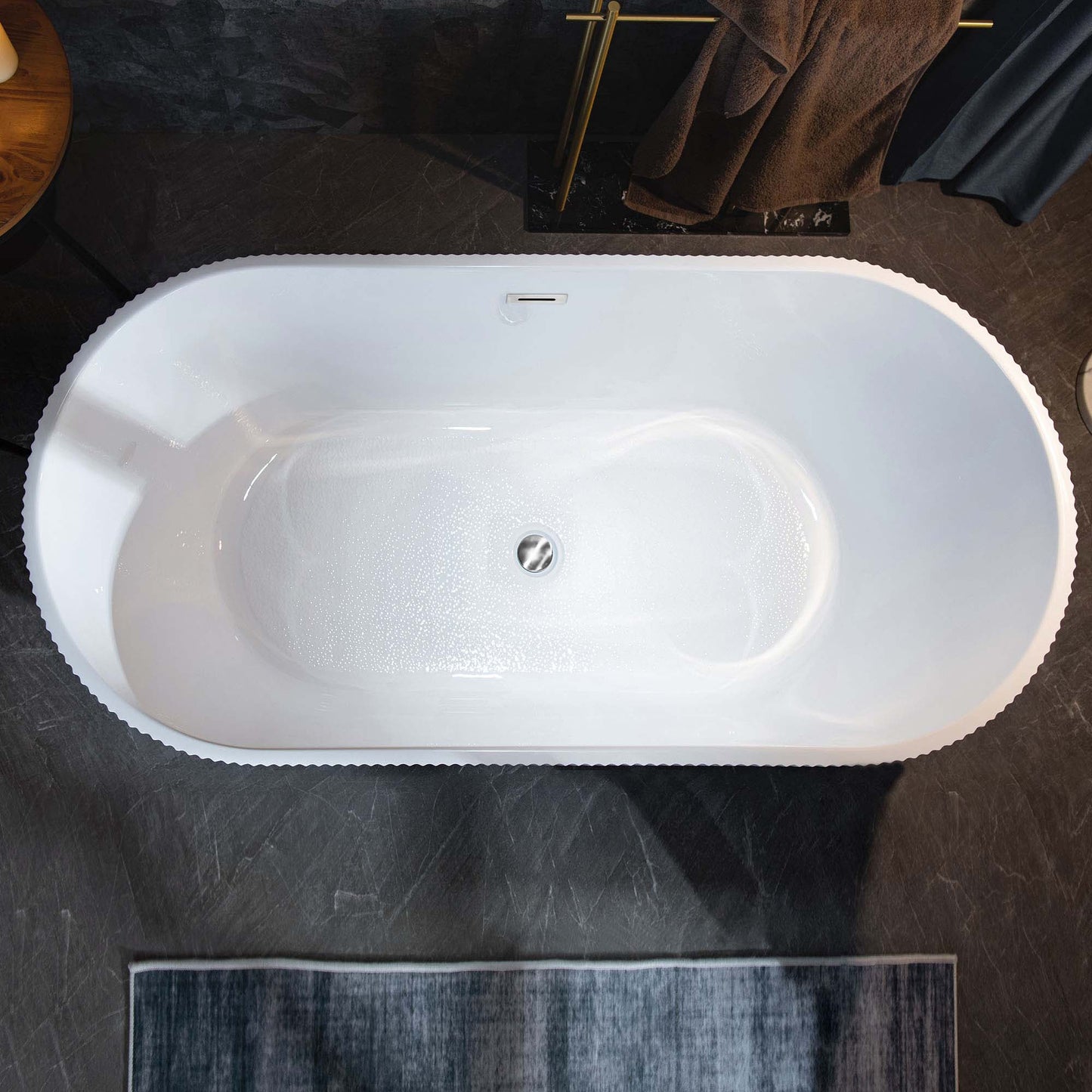 WOODBRIDGE 67" L x 31-1/2" W Freestanding Contemporary Soaking Bathtub