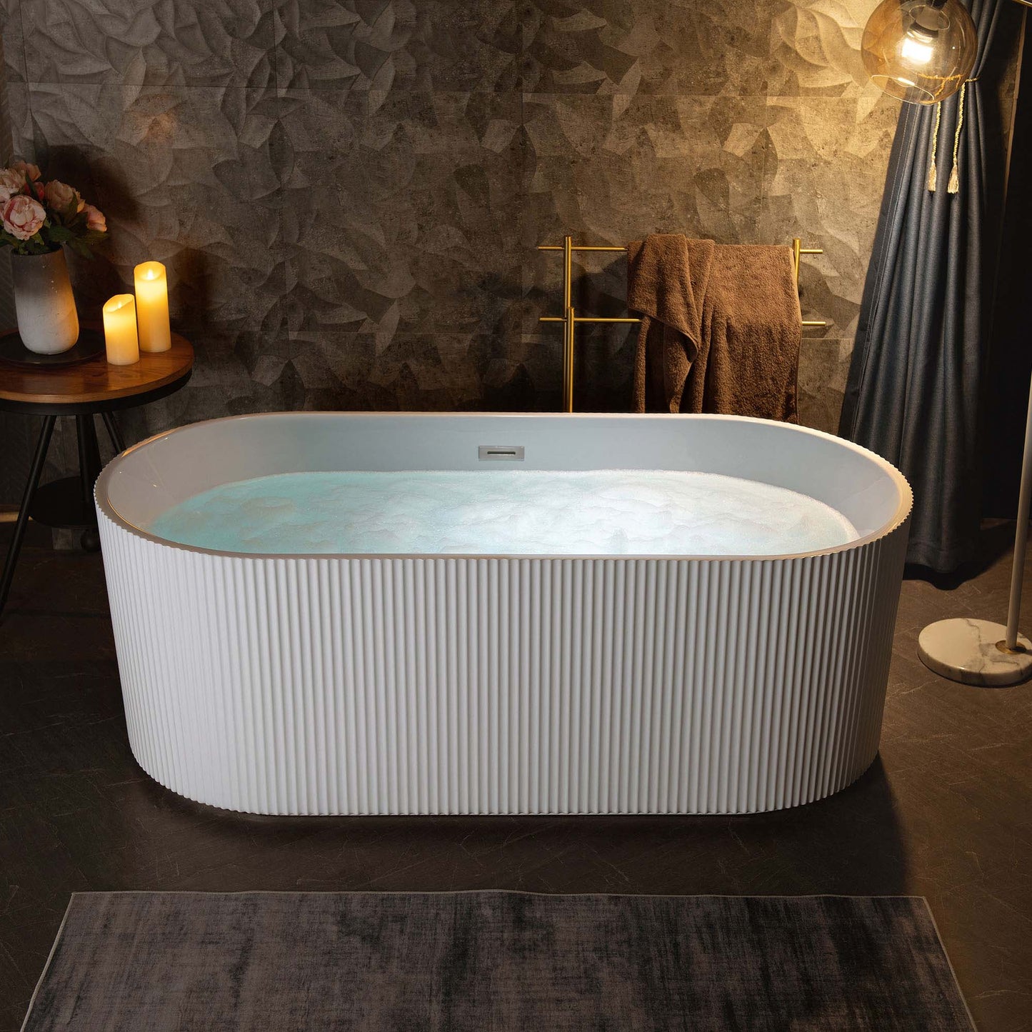 WOODBRIDGE 67" L x 31-1/2" W Freestanding Contemporary Soaking Bathtub