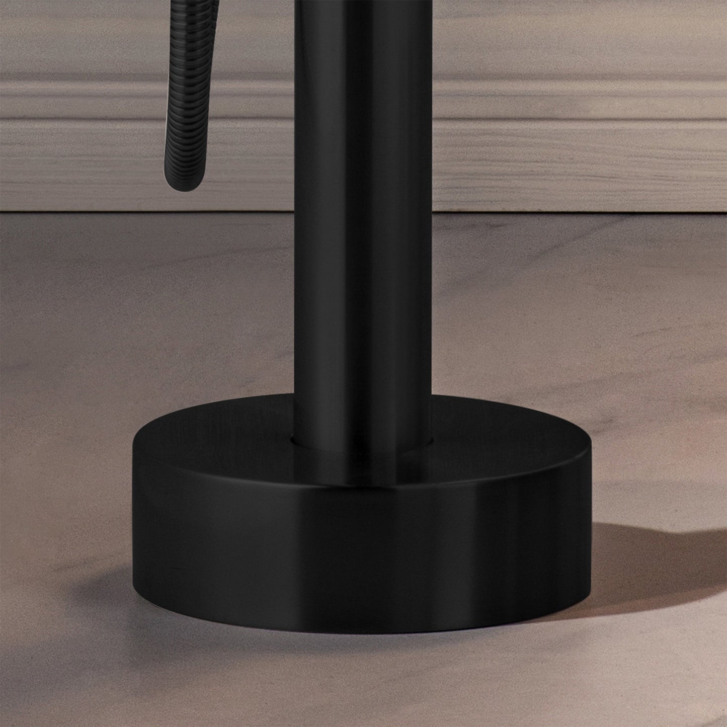 WOODBRIDGE F0023BNDR Contemporary Single Handle Floor Mount Freestanding Tub Filler Faucet with 2 Function Cylinder Style Hand Shower