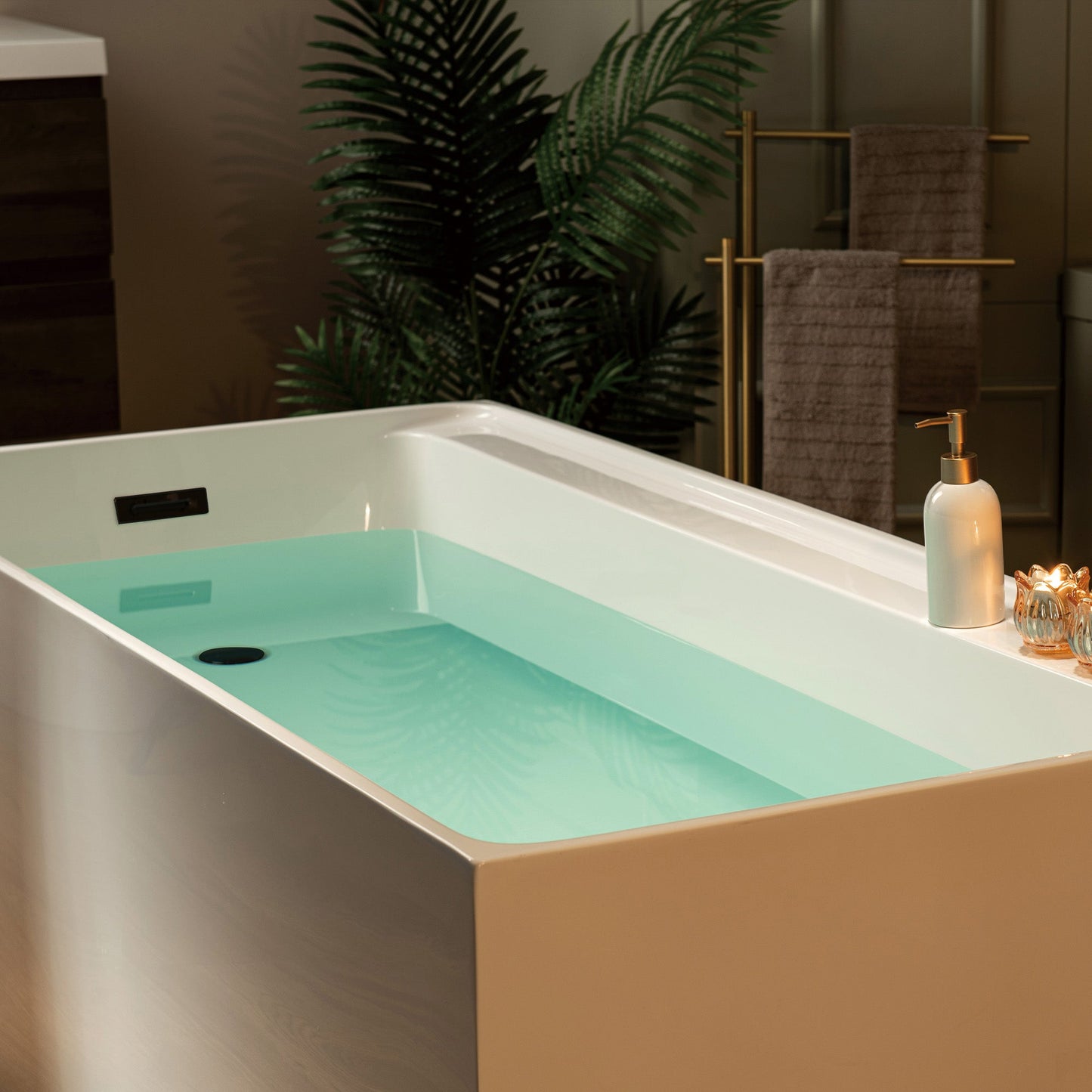 WOODBRIDGE 66-7/8" L x 31-1/2" W Freestanding Contemporary Soaking Bathtub