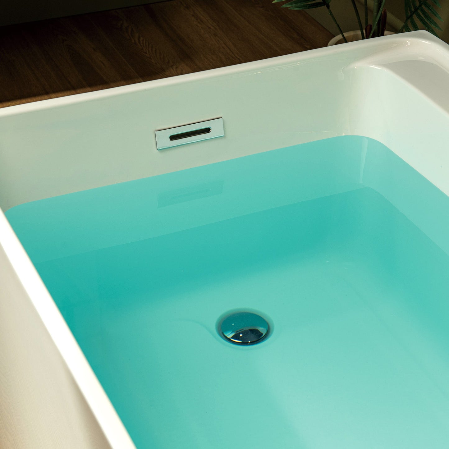 WOODBRIDGE 59" L x 29-1/2" W Freestanding Contemporary Soaking Bathtub