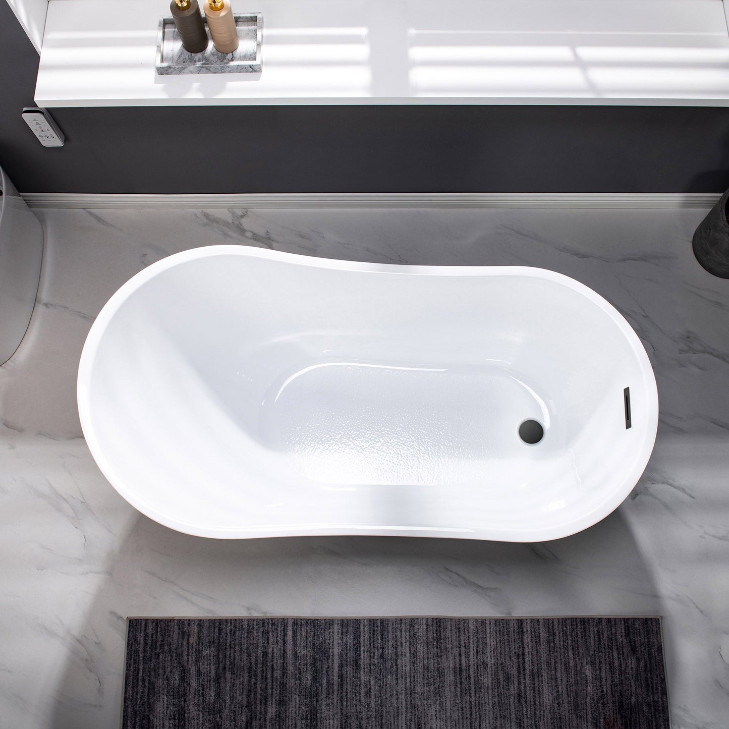 WOODBRIDGE 54" Acrylic Freestanding Bathtub Contemporary Soaking Tub