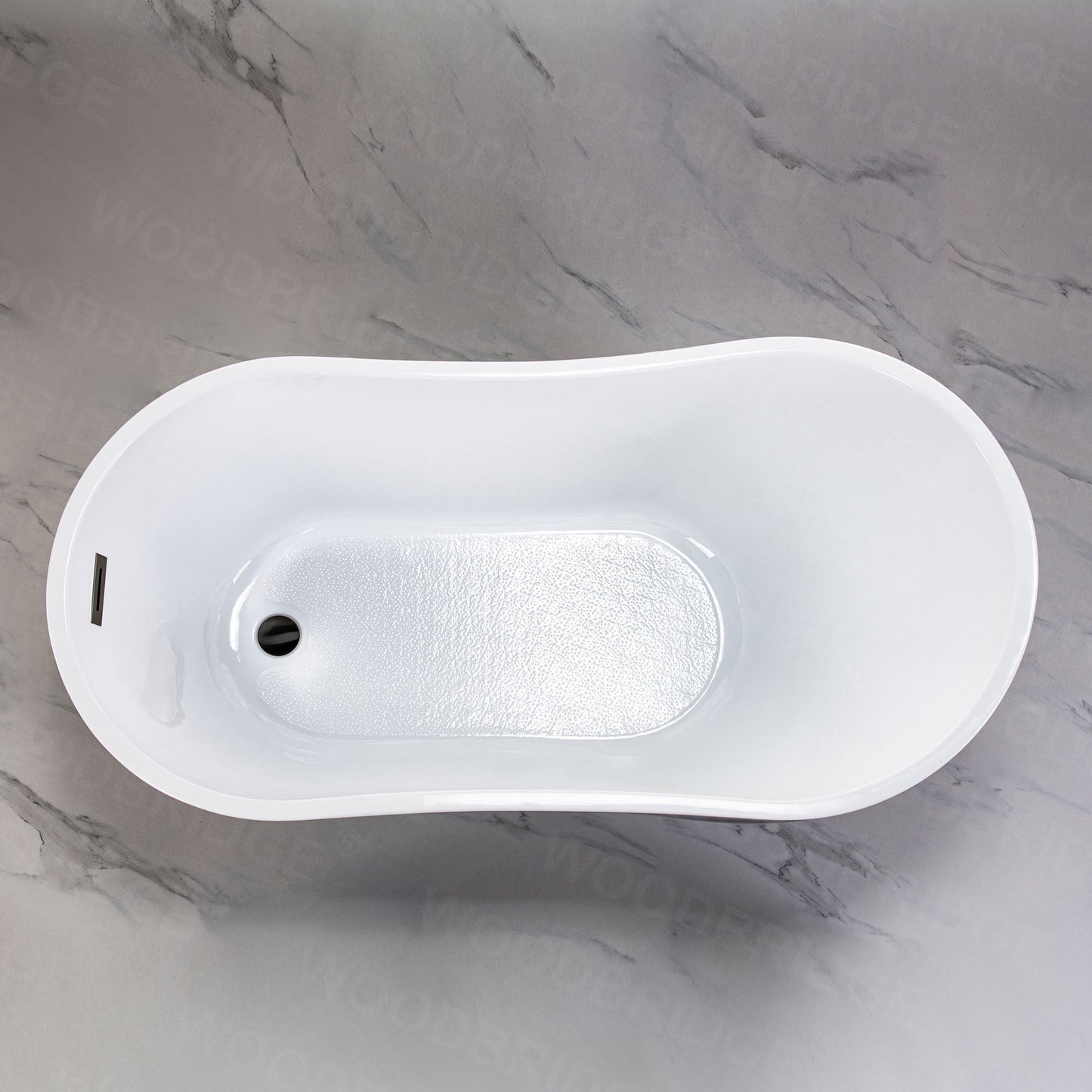 WOODBRIDGE B-1807 Acrylic Freestanding Contemporary Soaking Tub