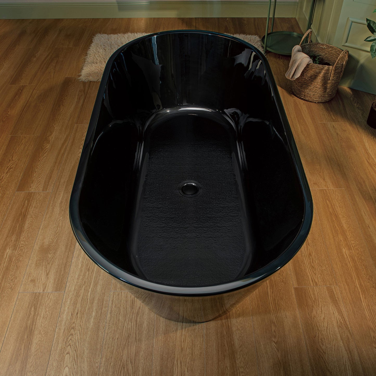 WOODBRIDGE 67" L x 31-1/2" W Freestanding Contemporary Acrylic Soaking Bathtub