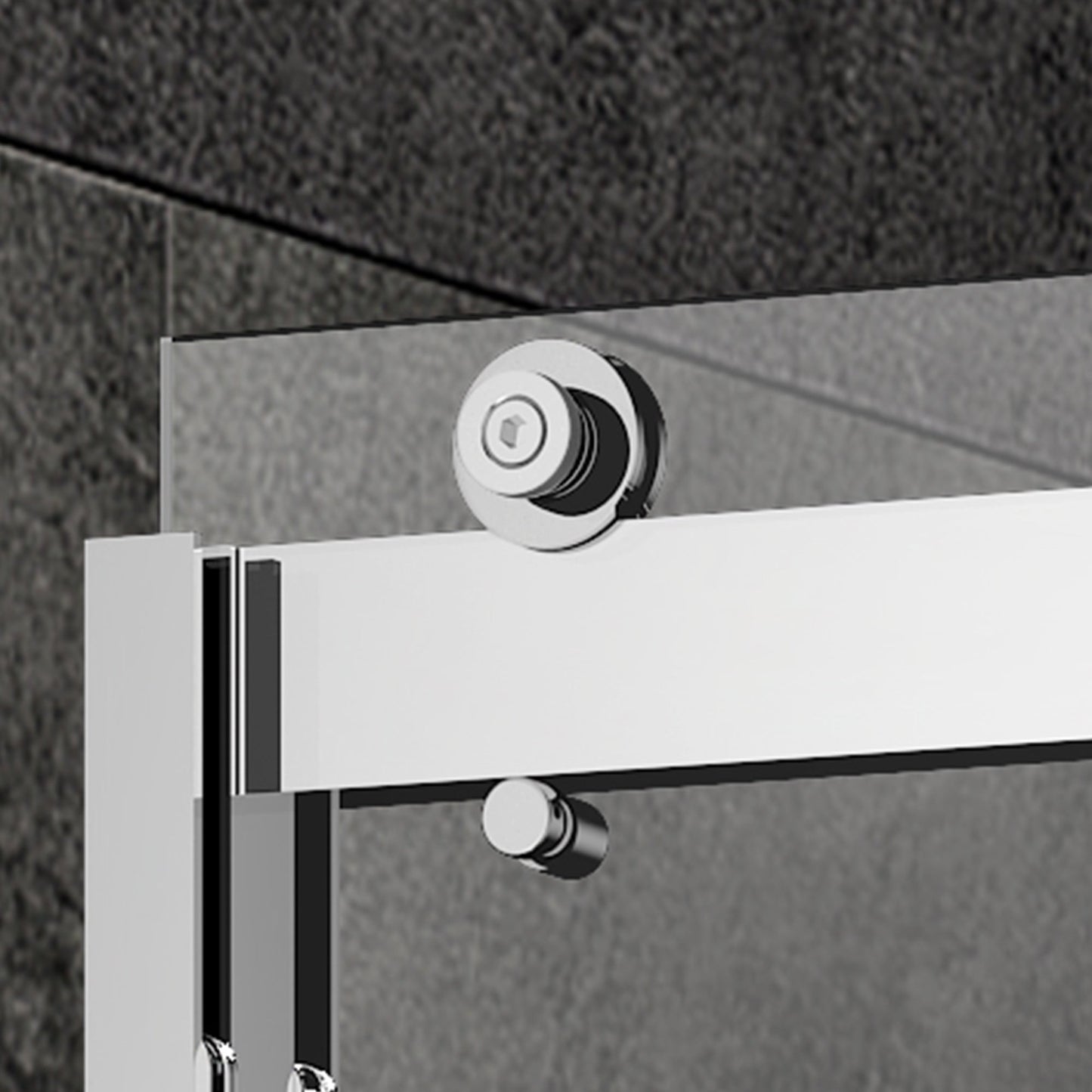 WOODBRIDGE Frameless Shower Doors 56-60" Width x 76"Height with 3/8"(10mm) Clear Tempered Glass, 2 Ways Opening & Double Sliding