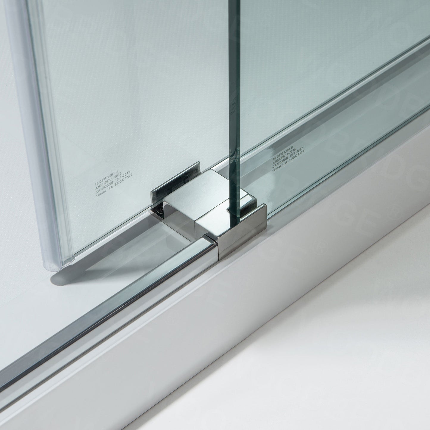 WOODBRIDGE Frameless Shower Doors 56-60" Width x 76"Height with 3/8"(10mm) Clear Tempered Glass
