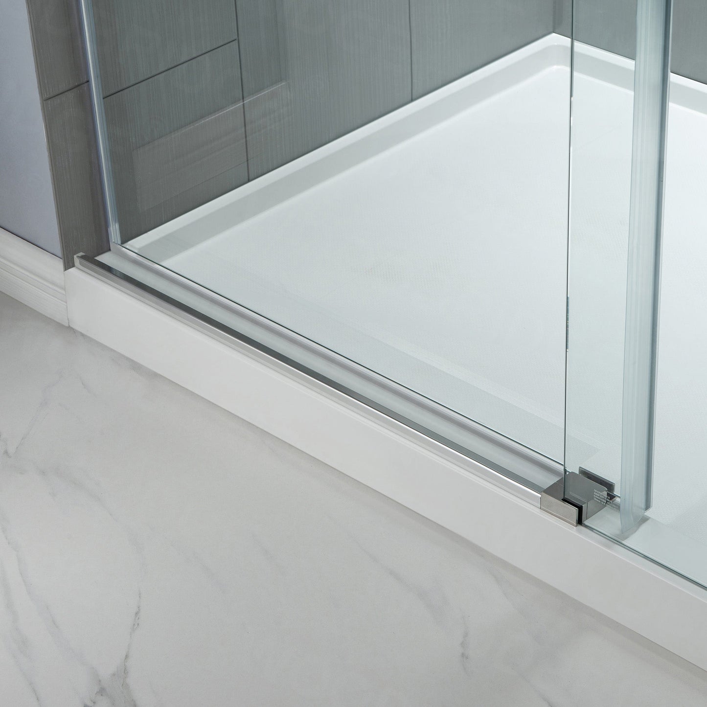 WOODBRIDGE Frameless Shower Doors 56-60" Width x 76"Height with 3/8"(10mm) Clear Tempered Glass