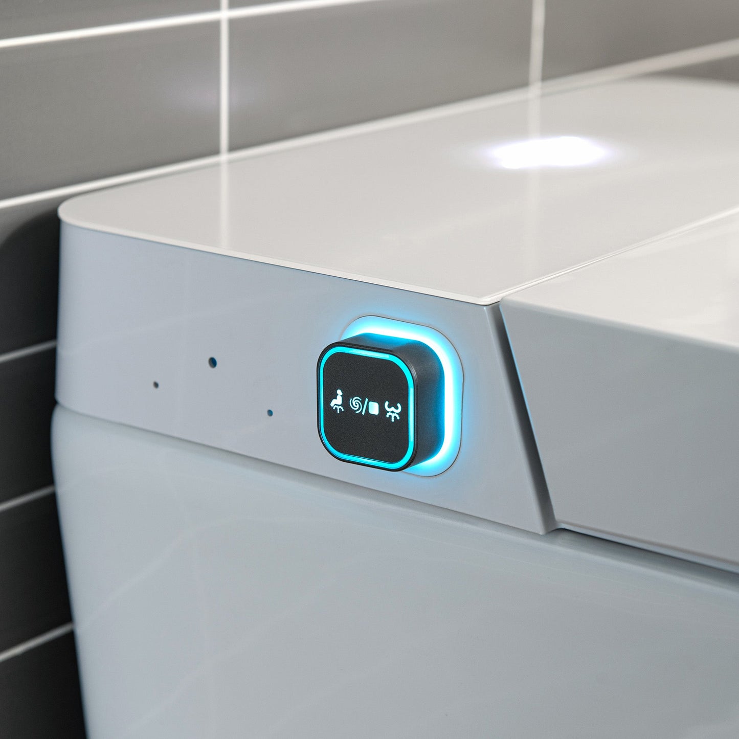 WOODBRIDGE EBT-WH01 One Piece Square Smart Bidet Toilet with Auto Open & Close, Foot Sensor, Auto Flush, Multiple Spray Modes, Heated Seat, Warm Water and Air Dryer, Auto LED Nightlight
