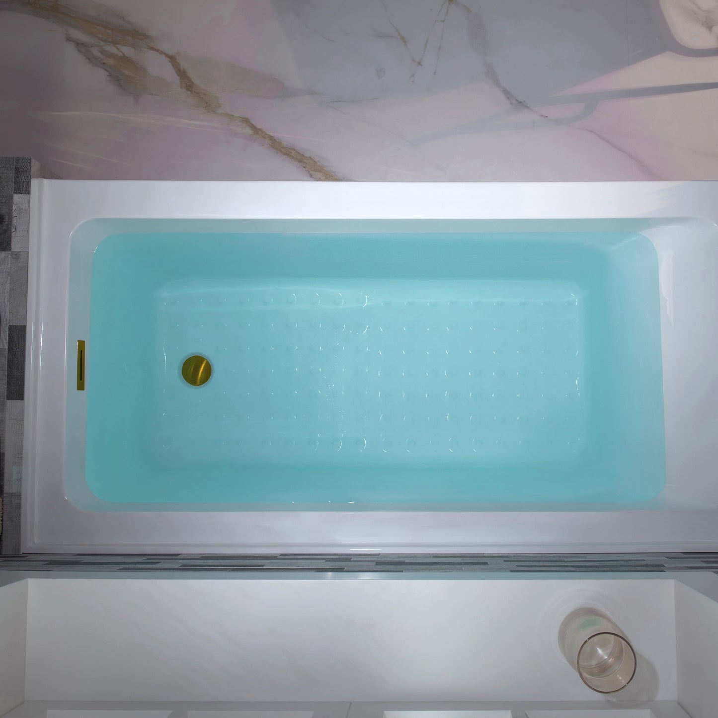 WOODBRIDGE 60" Acrylic Rectangular Alcove Soaking Bathtub in White with Right Drain