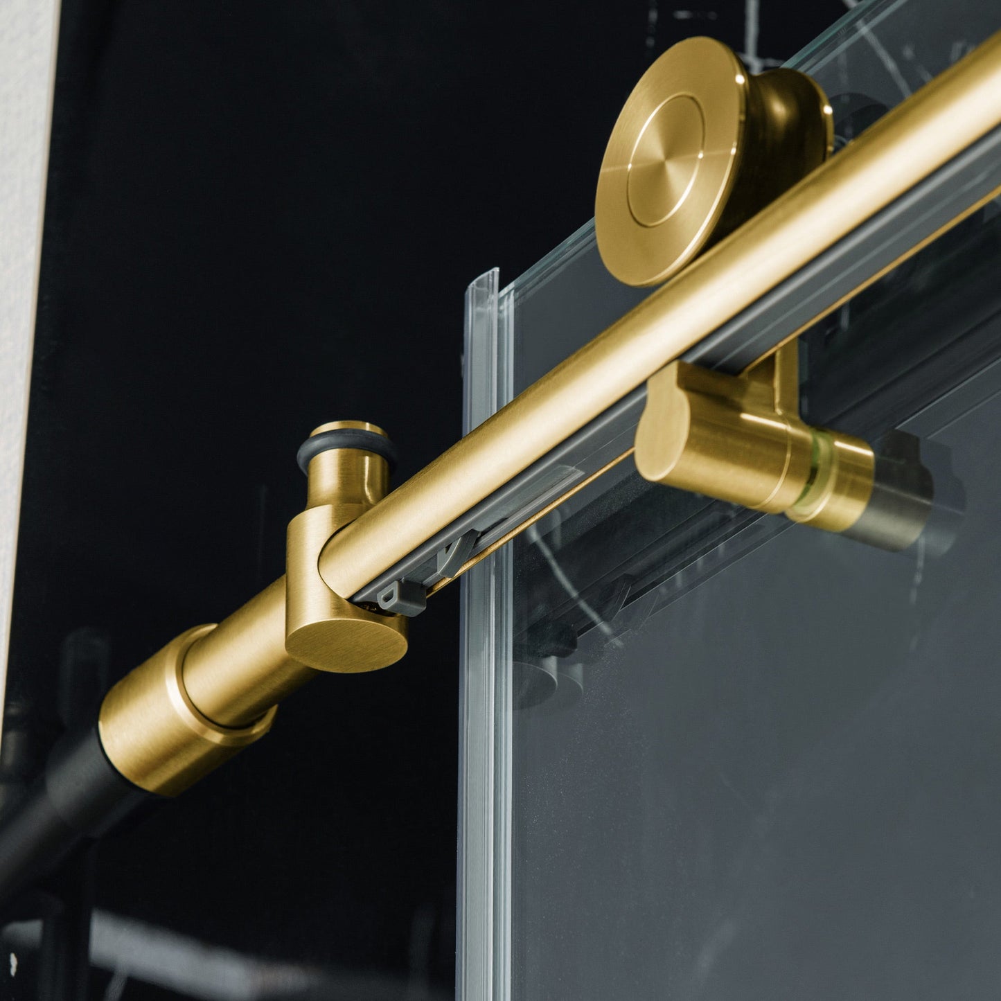 WOODBRIDGE Frameless Single Sliding Shower Doors, 57.5-60" Width x 62"Height with 3/8"(10mm) Clear Tempered Glass, Soft Close System and Explosion-Proof Film
