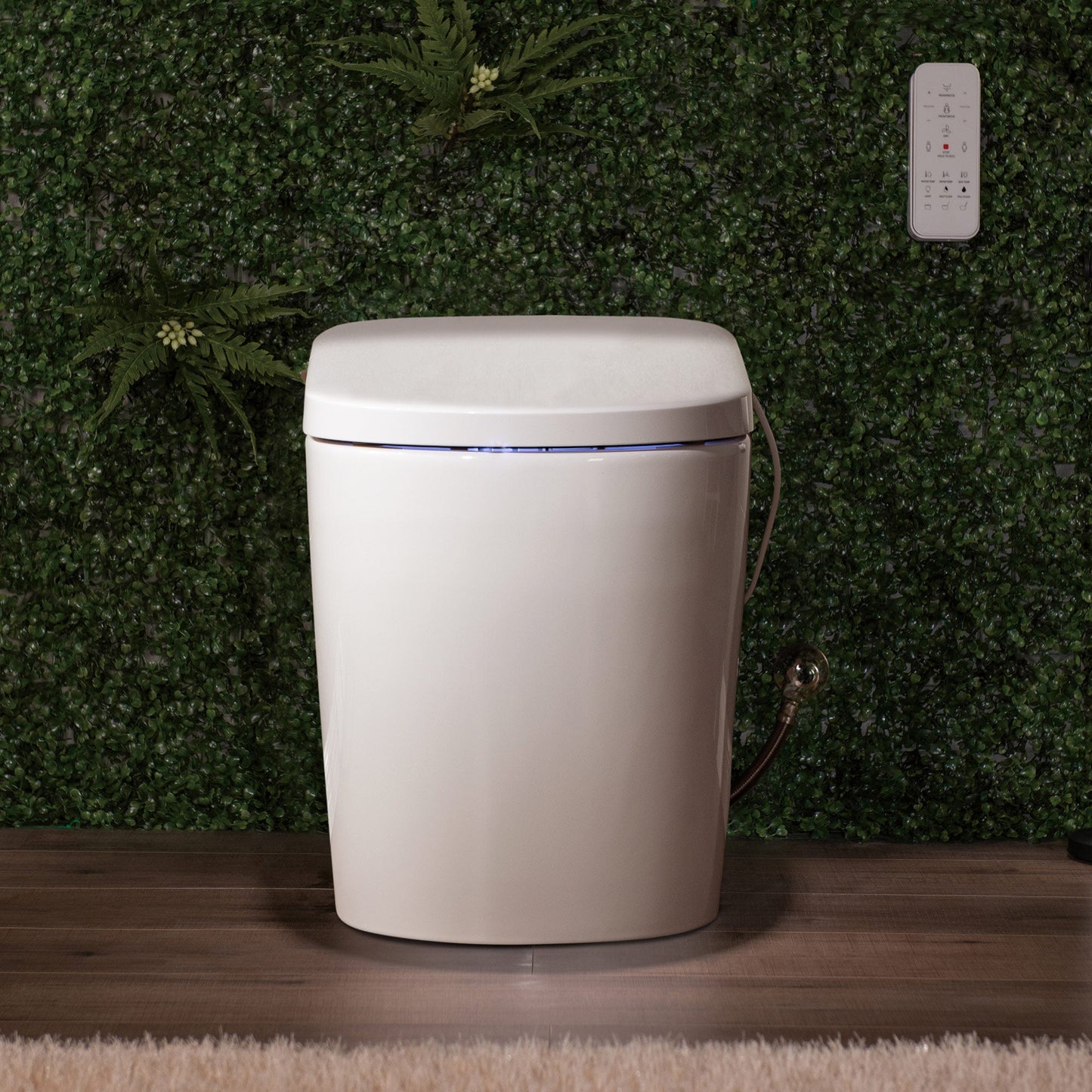 WOODBRIDGE Intelligent Smart Bidet Toilet, Auto Open & Close, Auto Quiet Flush, Backup Mechanical Flush, and Advanced Deodorization, White, B0980S