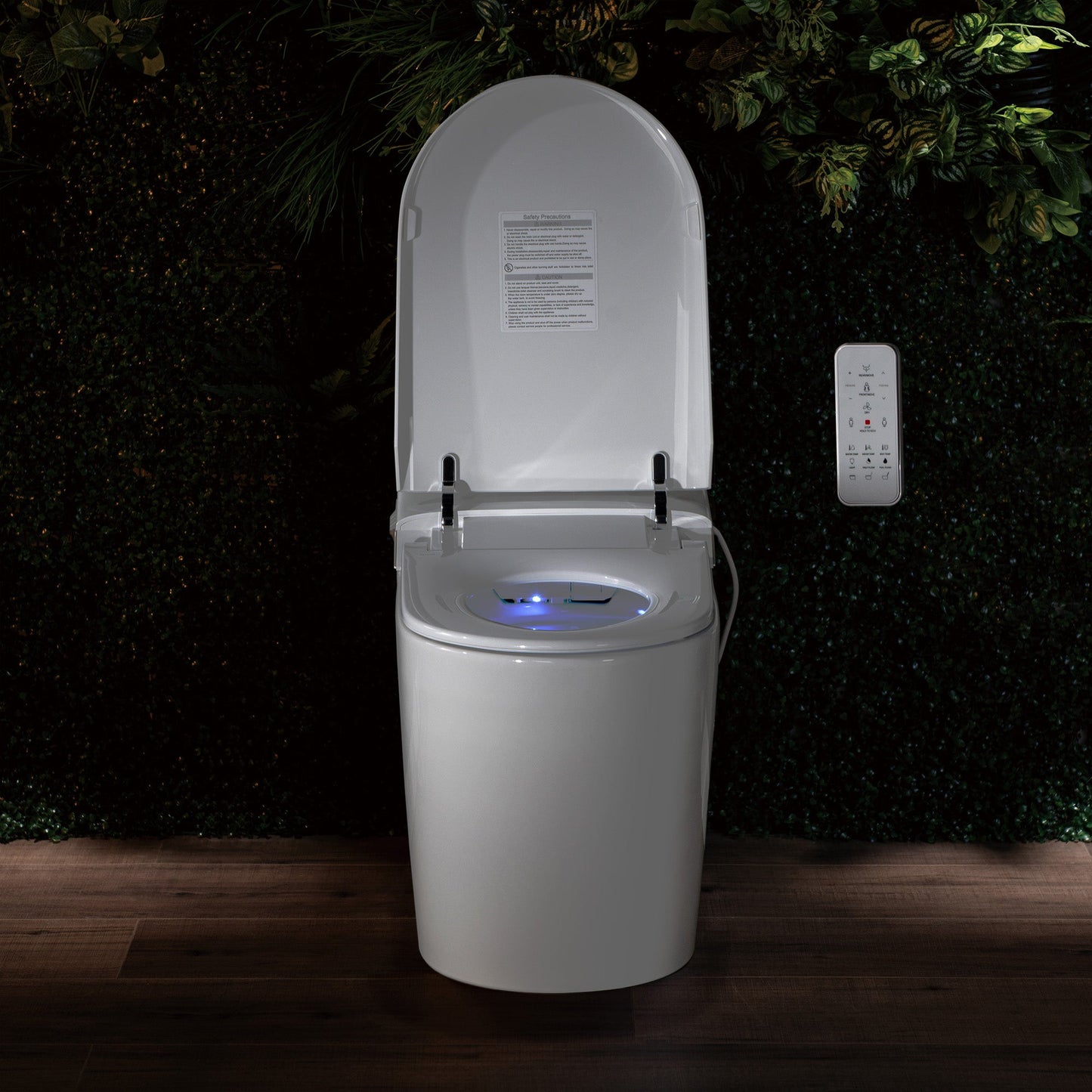 WOODBRIDGE Intelligent Smart Bidet Toilet, Auto Open & Close, Auto Quiet Flush, Backup Mechanical Flush, and Advanced Deodorization, White, B0980S
