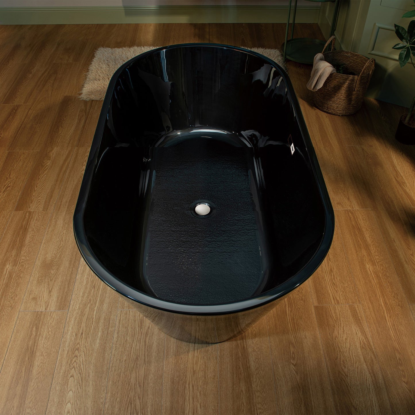 WOODBRIDGE 67" L x 31-1/2" W Freestanding Contemporary Acrylic Soaking Bathtub