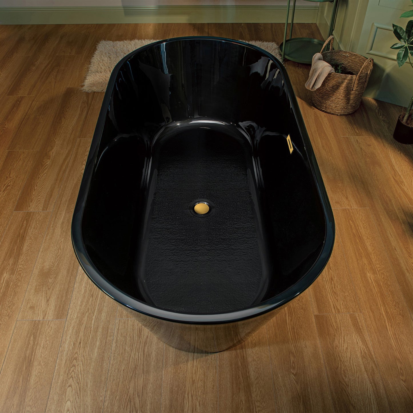WOODBRIDGE 67" L x 31-1/2" W Freestanding Contemporary Acrylic Soaking Bathtub