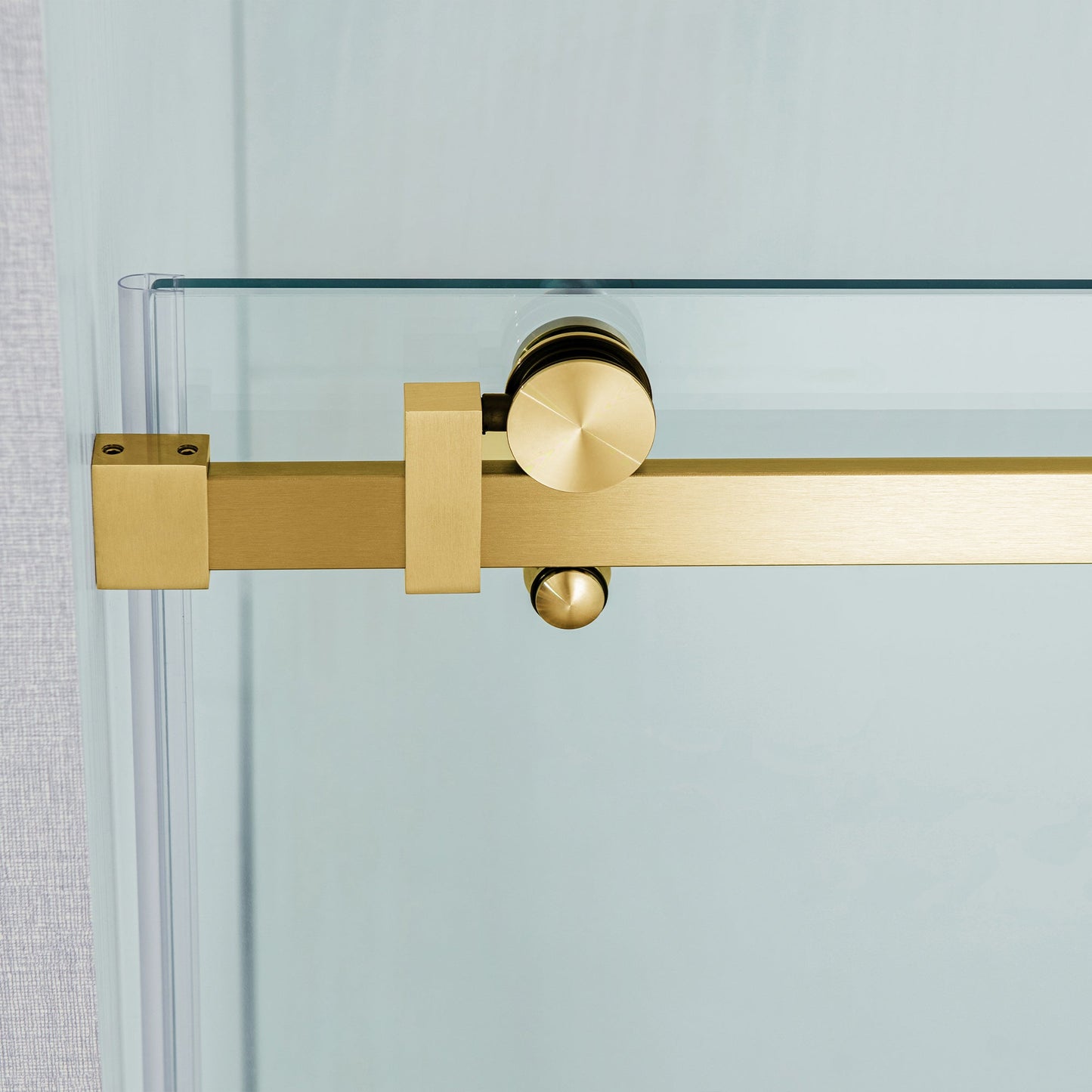 WOODBRIDGE Frameless Single Sliding Shower Doors, 44-48" Width x 76" Height with 5/16"(8mm) Clear Tempered Glass and Explosion-Proof Film