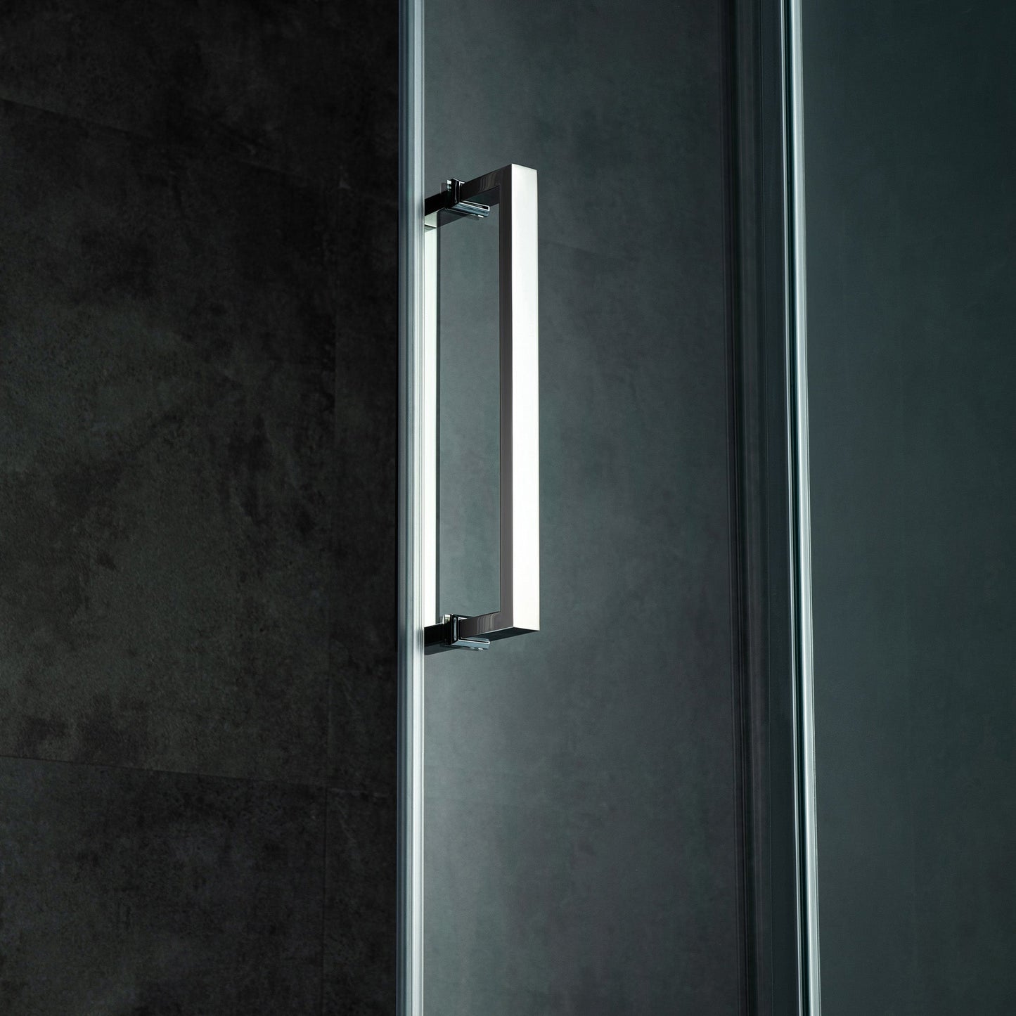 WOODBRIDGE Frameless Single Sliding Shower Doors, 56-60" Width x 62" Height with 5/16"(8mm) Clear Tempered Glass and Explosion-Proof Film