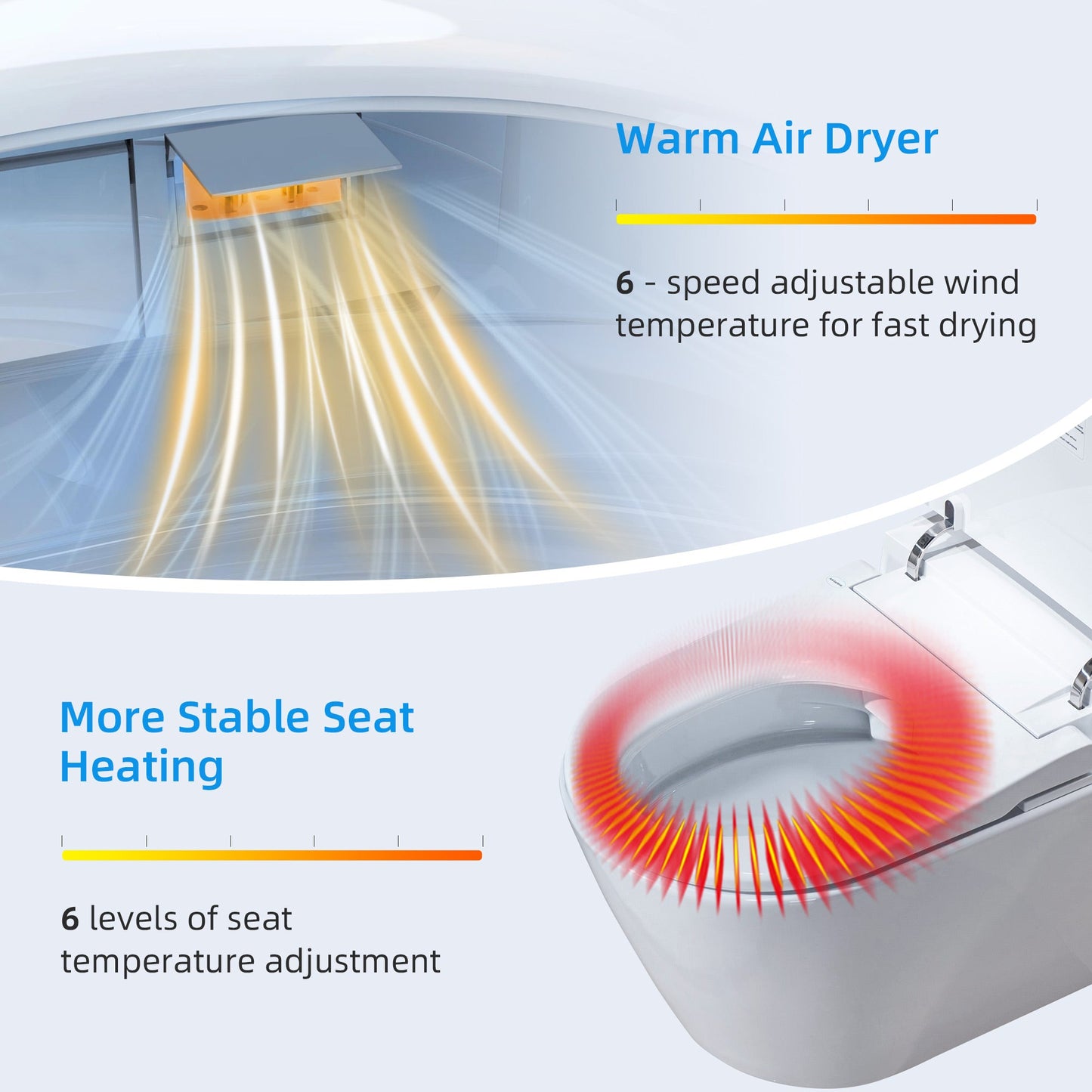 WOODBRIDGE Intelligent Compact Elongated Dual-flush wall hung toilet with Bidet Wash Function, Heated Seat & Dryer. Matching Concealed Tank system and White Marble Stone Slim Flush Plates Included.LT611 + SWHT611+FP611-WH