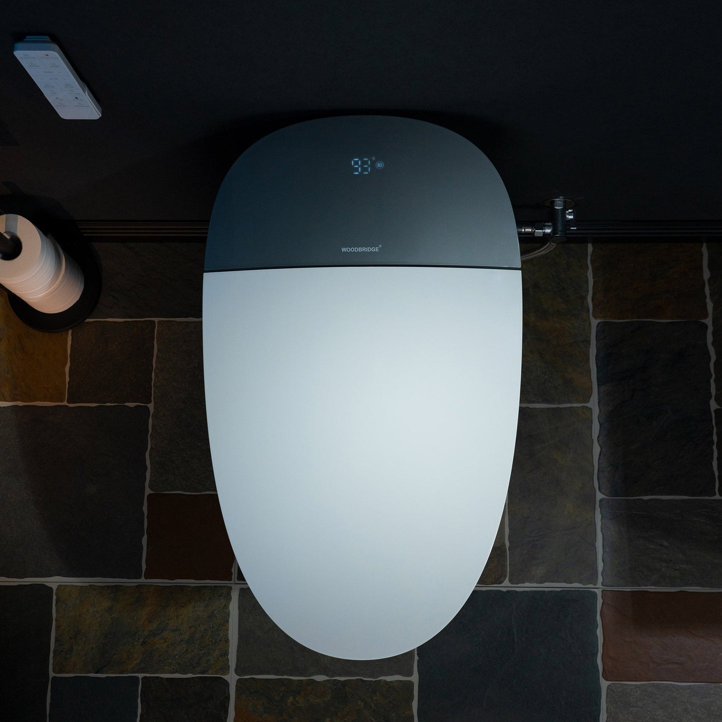 WOODBRIDGE Smart Bidet Toilet Auto Open & Close, Auto Flush, Foot Sensor, Cleaning Foam Dispenser, Heated Seat and ADA Chair Height Design, EBT230