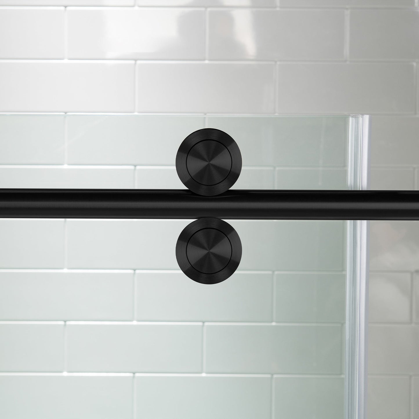 WOODBRIDGE Frameless Bathtub Shower Doors 56-60" Width x 66" Height with 5/16"(8mm) Clear Tempered Glass, Single Sliding with Side Seal Strips