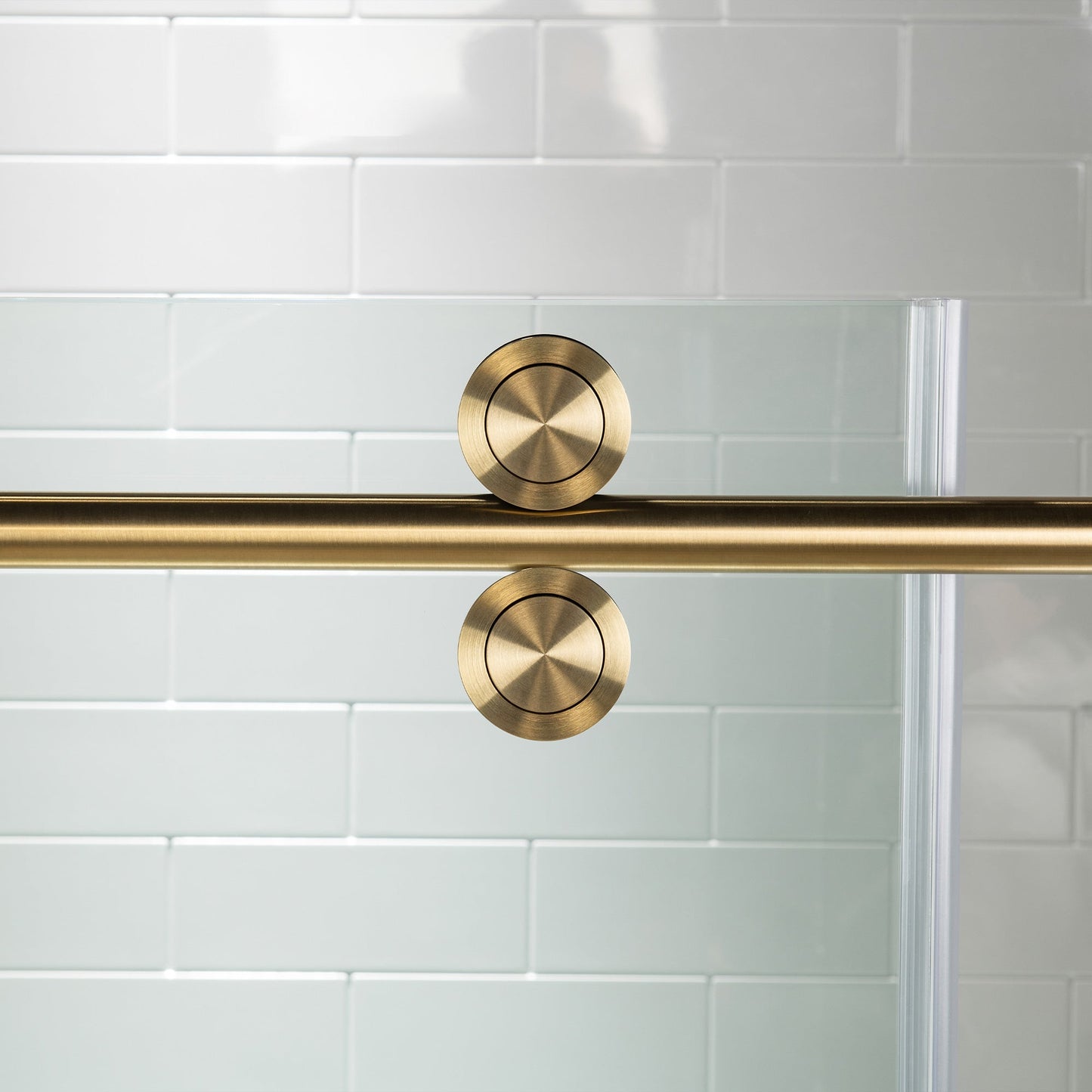 WOODBRIDGE Frameless Bathtub Shower Doors 56-60" Width x 66" Height with 5/16"(8mm) Clear Tempered Glass, Single Sliding with Side Seal Strips