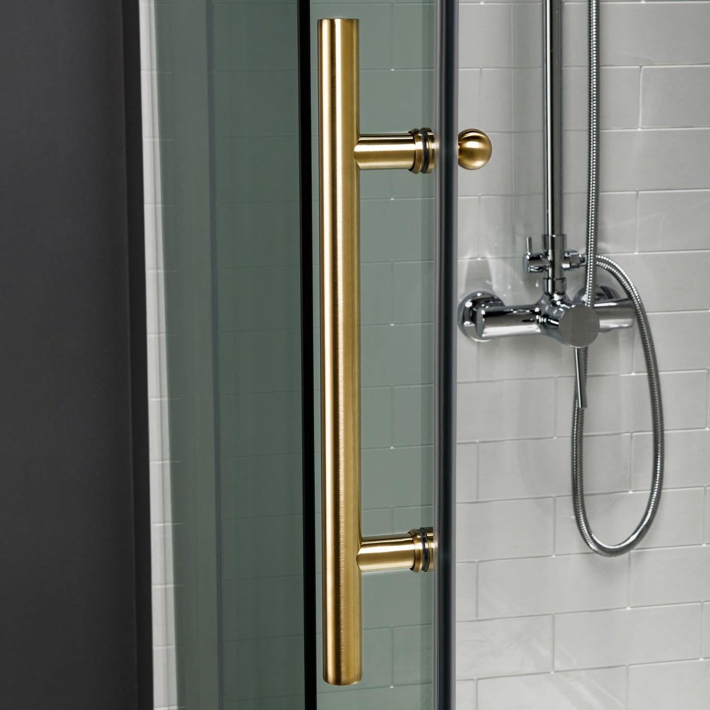 WOODBRIDGE Frameless Bathtub Shower Doors 56-60" Width x 66" Height with 5/16"(8mm) Clear Tempered Glass, Single Sliding with Side Seal Strips