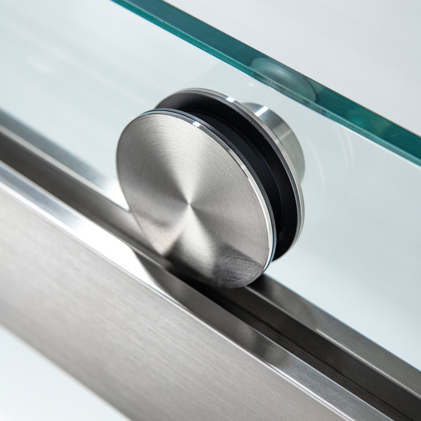 WOODBRIDGE Frameless Shower Doors 56-60" Width x 76" Height with 5/16"(8mm) Clear Tempered Glass, Double Sliding with Side Seal Strips