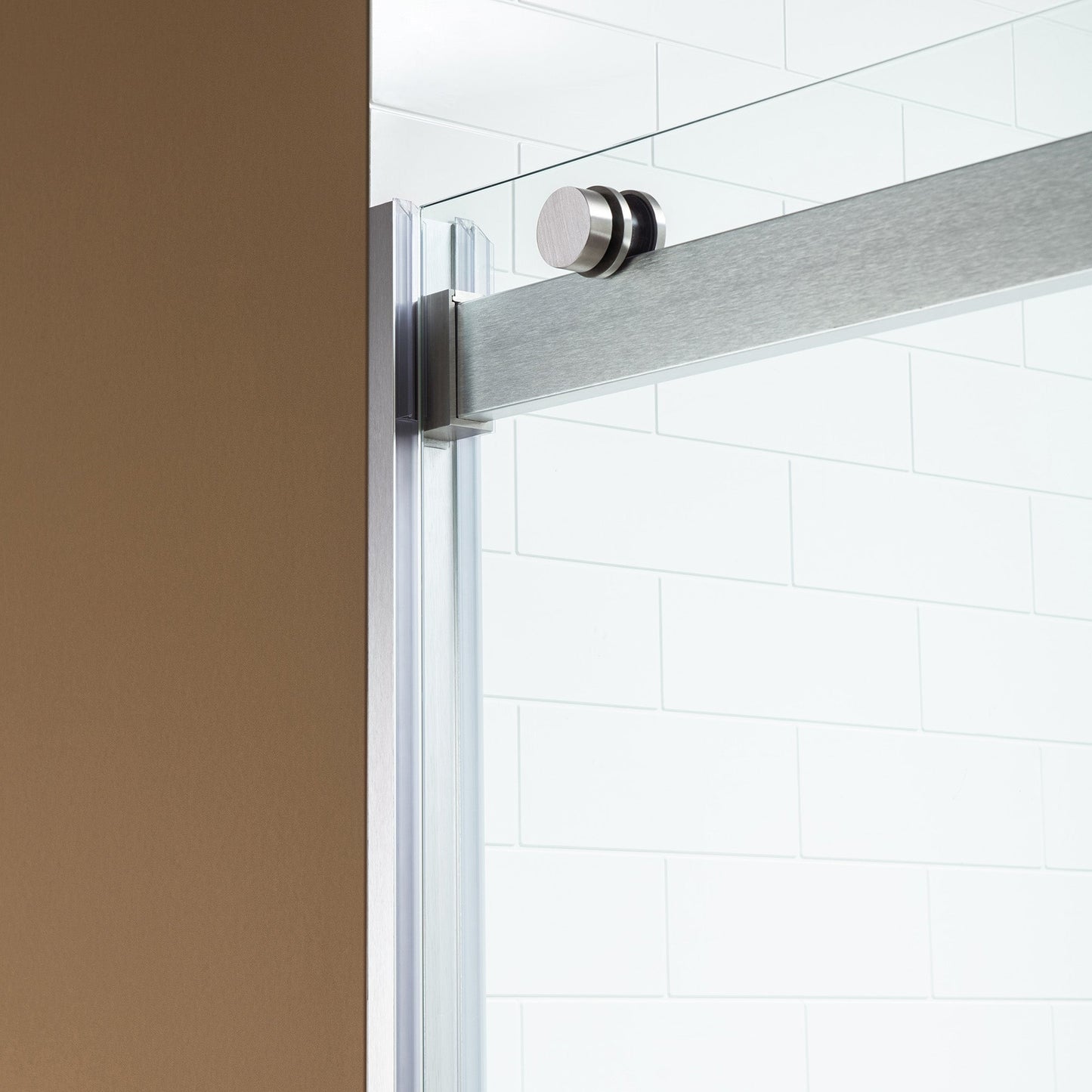 WOODBRIDGE Frameless Shower Doors 56-60" Width x 76"Height with 5/16"(8mm) Clear Tempered Glass, 2 Ways Opening & Double Sliding
