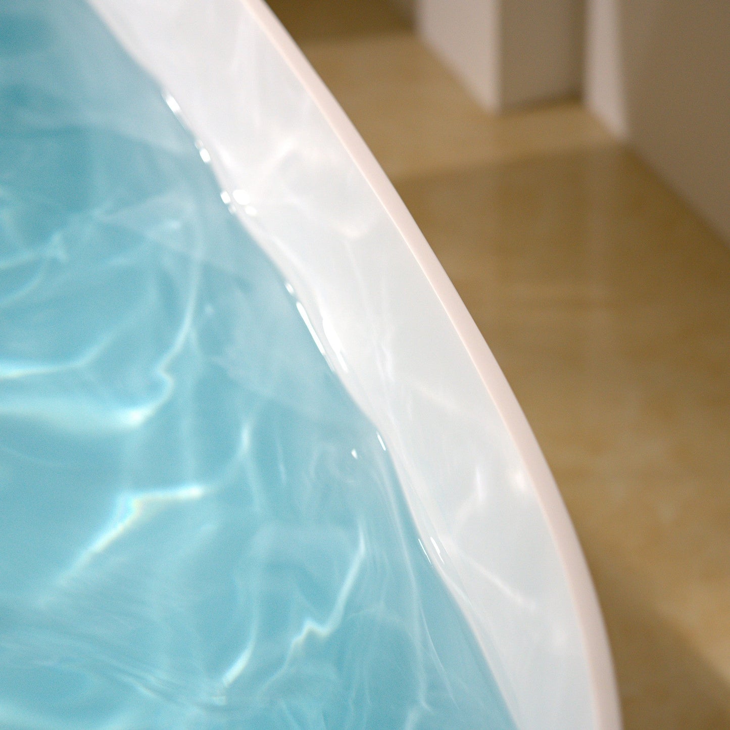 WOODBRIDGE 61-1/4" L x 30-3/4" W Stone Resin Luxury Contemporary Solid Surface Freestanding Soaking Bathtub