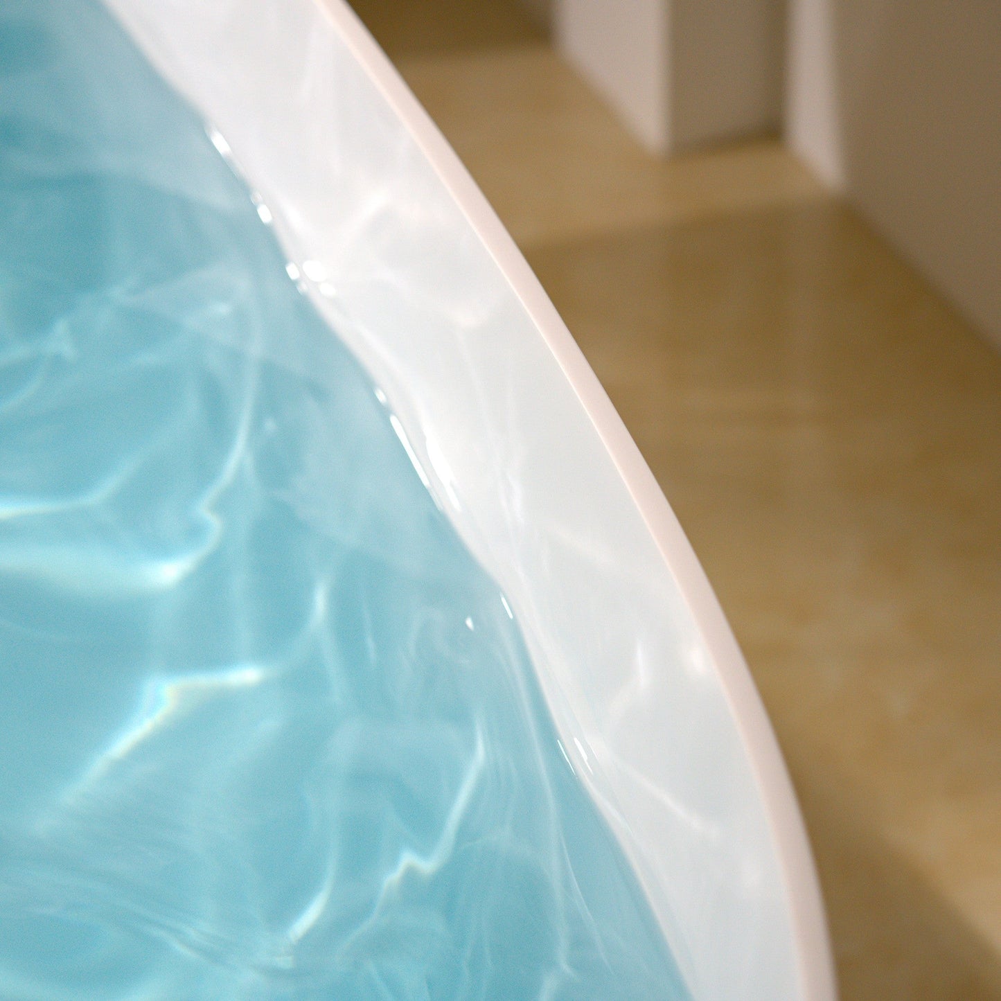 WOODBRIDGE 69" L x 32" W Luxury Contemporary Solid Surface Stone Resin Freestanding Bathtub