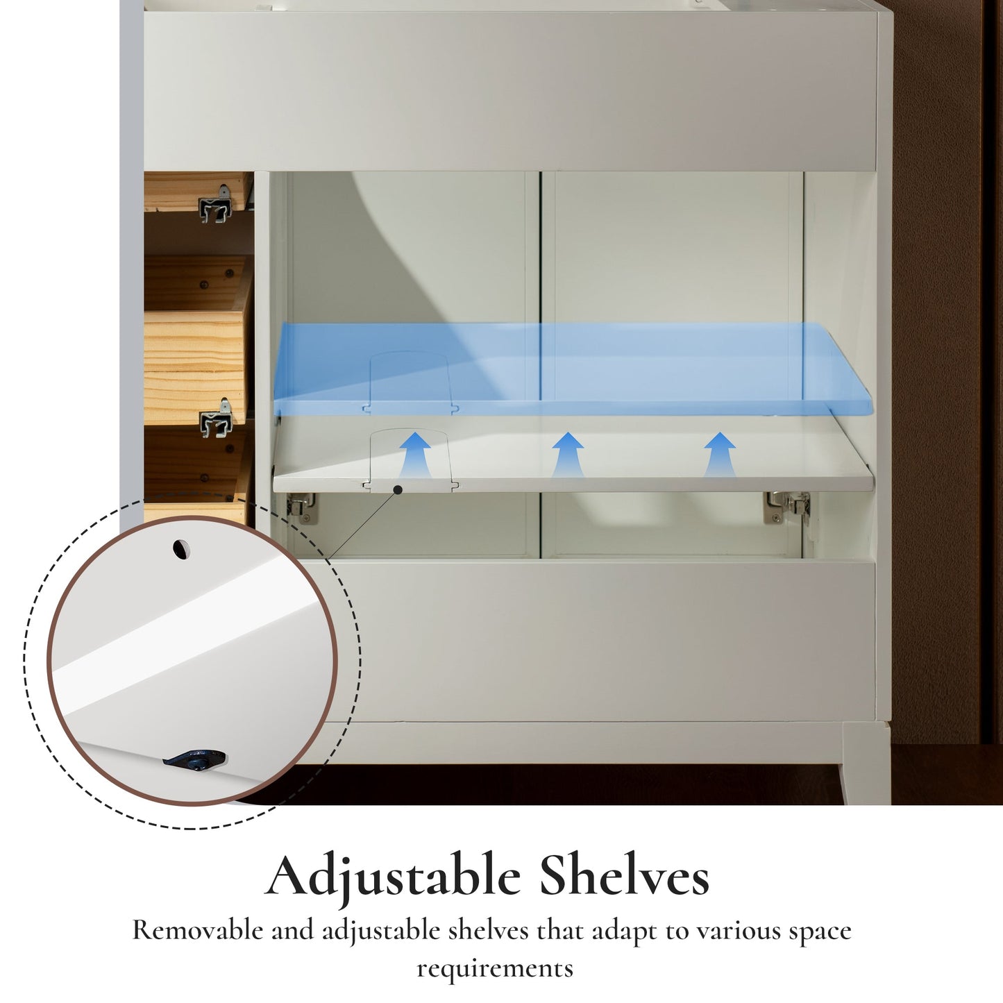 WOODBRIDGE 37" White Single Sink Bathroom Vanity Engineered Stone Top, Pre-drilled for 8 in. widespread faucets, Solid Wood Frame & Drawers, Fully Assembled and Ready to Install.