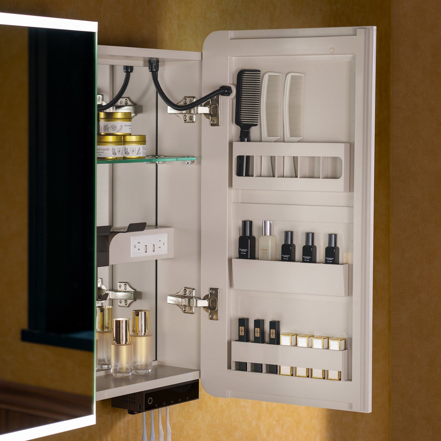 WOODBRIDGE Modern Rectangular Medicine Cabinet with Rounded Corners (30.75” W x 27.5” H) – Smart Storage, Anti-Fog Mirror, LED Lighting, Medium-Sized