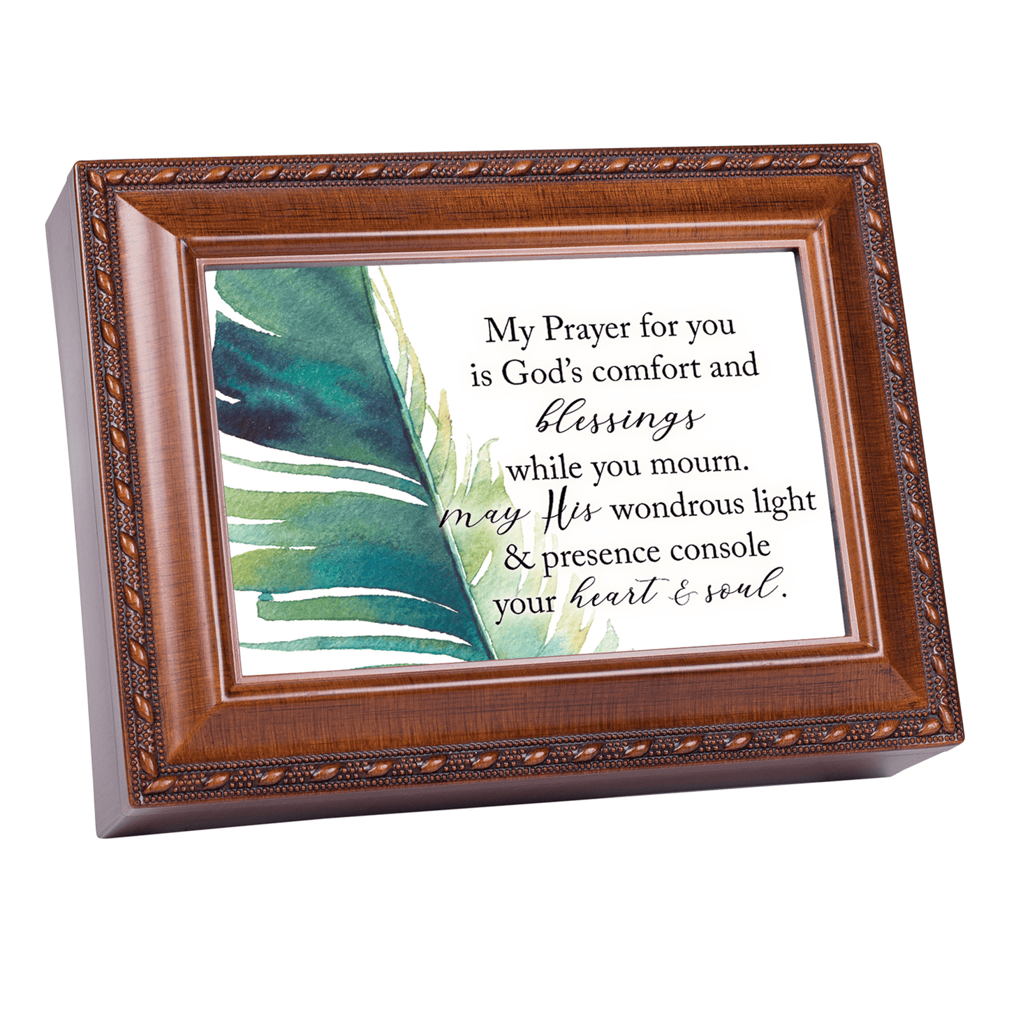 Elegant Music Box With Photo Opening And Velvet Lined Interior