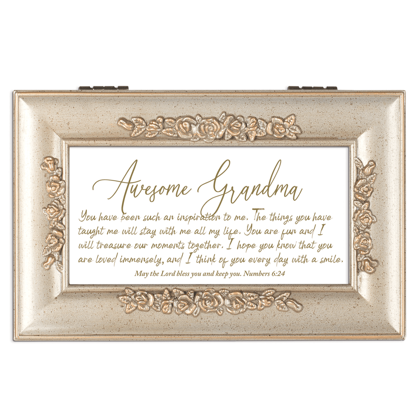 Petite Musical Keepsake Box With Rosebud Trim For Awesome Grandma