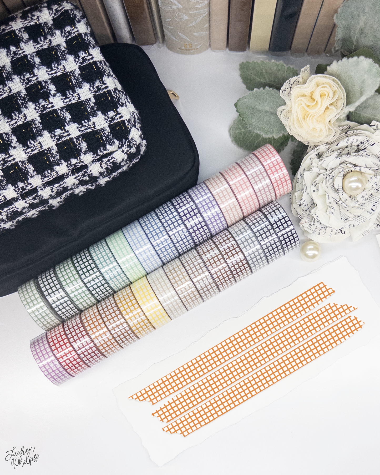 Carmel Classic Grid 15mm washi