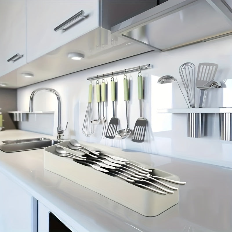 1pc Multifunctional Utensil Tray - Knife & Fork Divider Organizer for