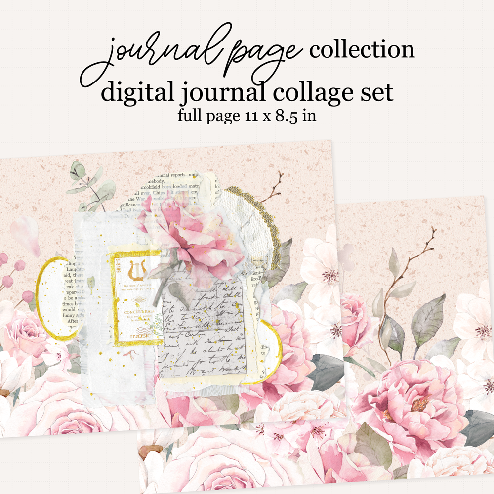 Digital Grand Park Way Journal Collage Set