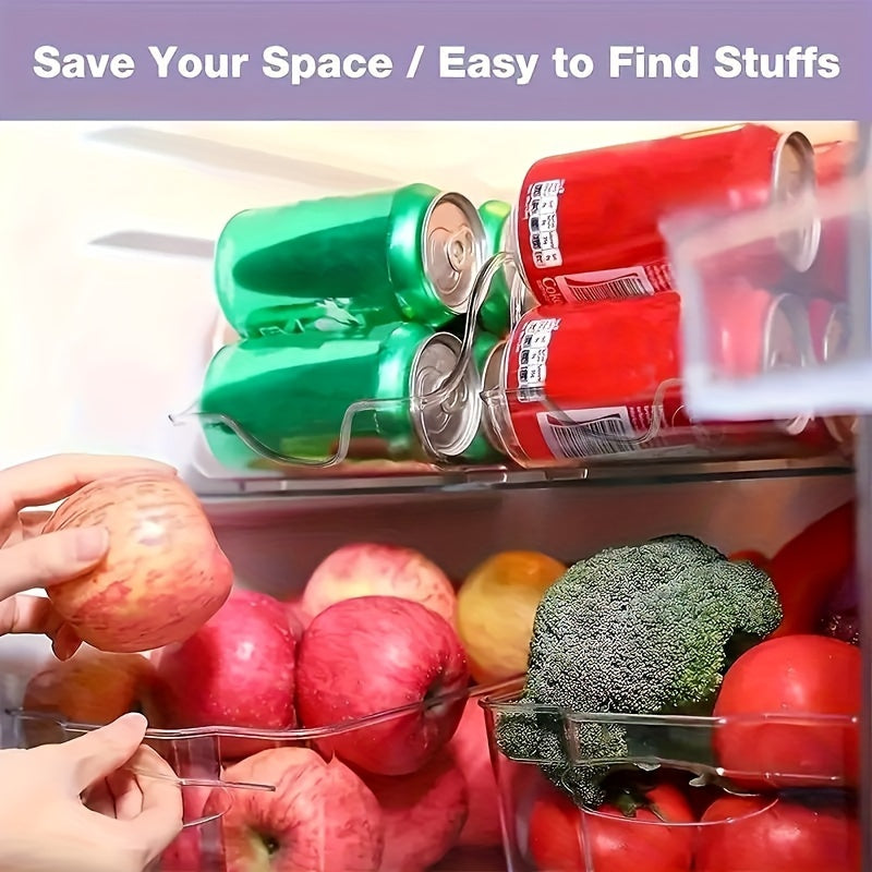 1pc Clear Plastic Refrigerator Organizer Bin