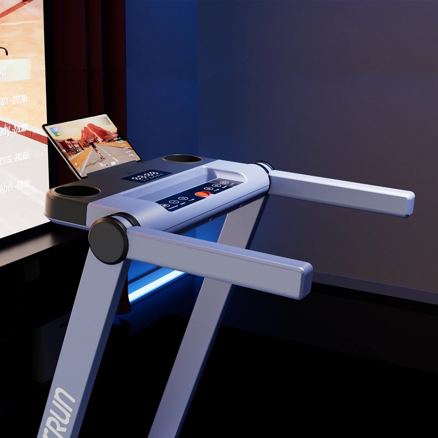 DeerRun A1 Pro Move+ 6% Incline Foldable Treadmill——2025 Upgraded Chip & NFC Support | 350Lbs, 10mph Blue