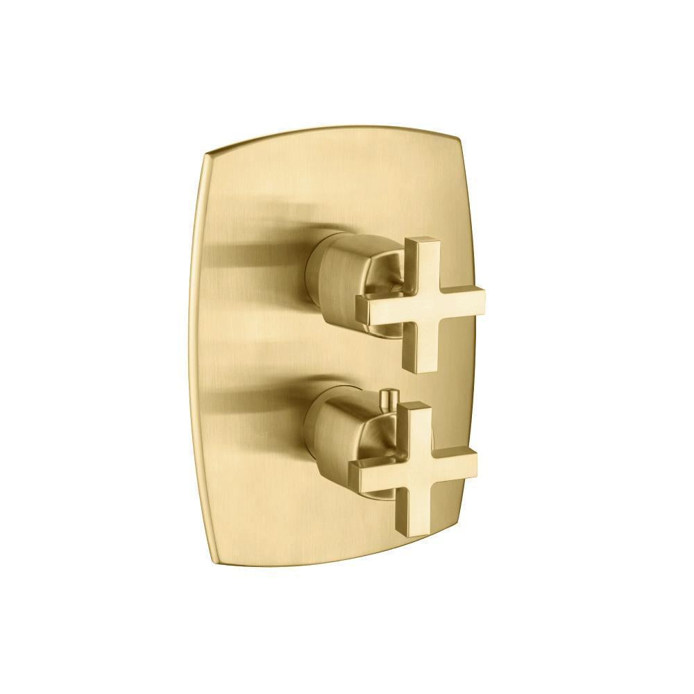 Flusso 240.4420 3/4 " Thermostatic Valve & Trim - With 2-Way Diverter - 2 Output