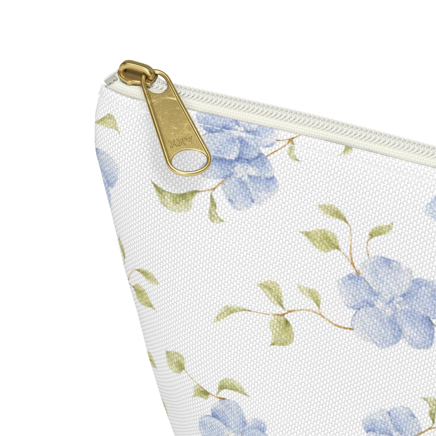 Customizable: Floral Accessory Pouch, Cosmetic Bag, Makeup Organizer, Gift for Her, Travel Essentials, Blue Floral Design