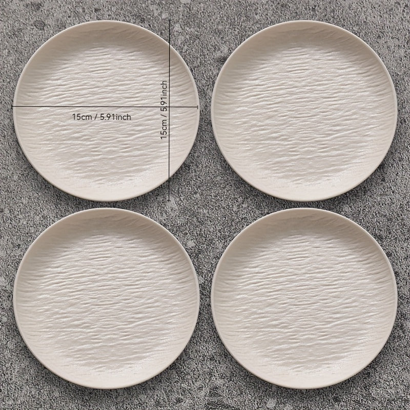 Elegant 4Piece Rock Plate BoneSpitting Dish Set
