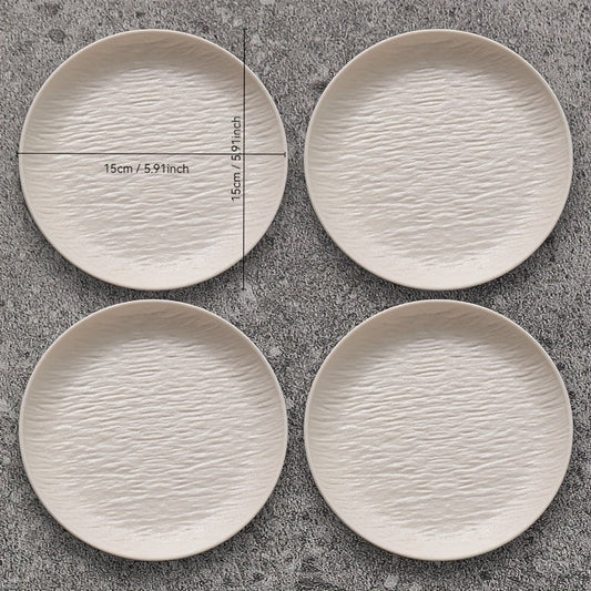 Elegant 4Piece Rock Plate BoneSpitting Dish Set