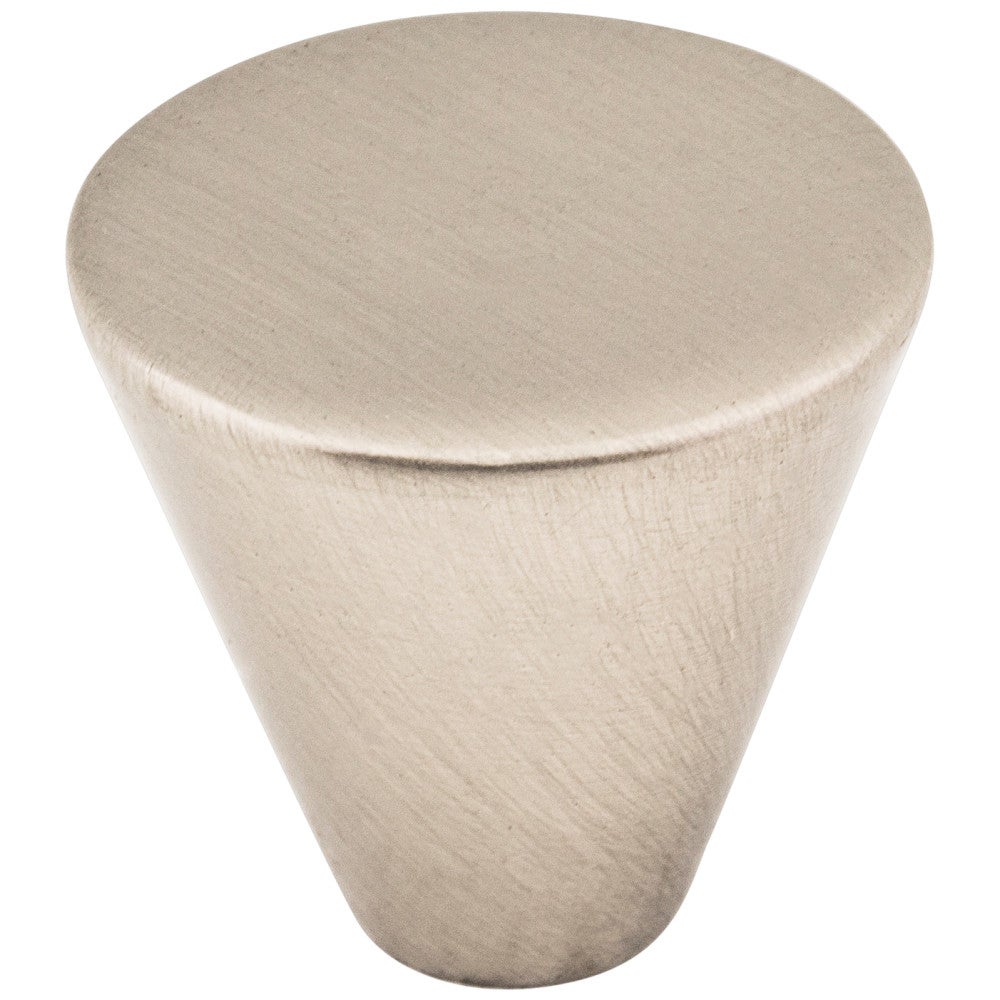 1" Diameter Satin Nickel Conical Sedona Retail Packaged Cabinet Knob