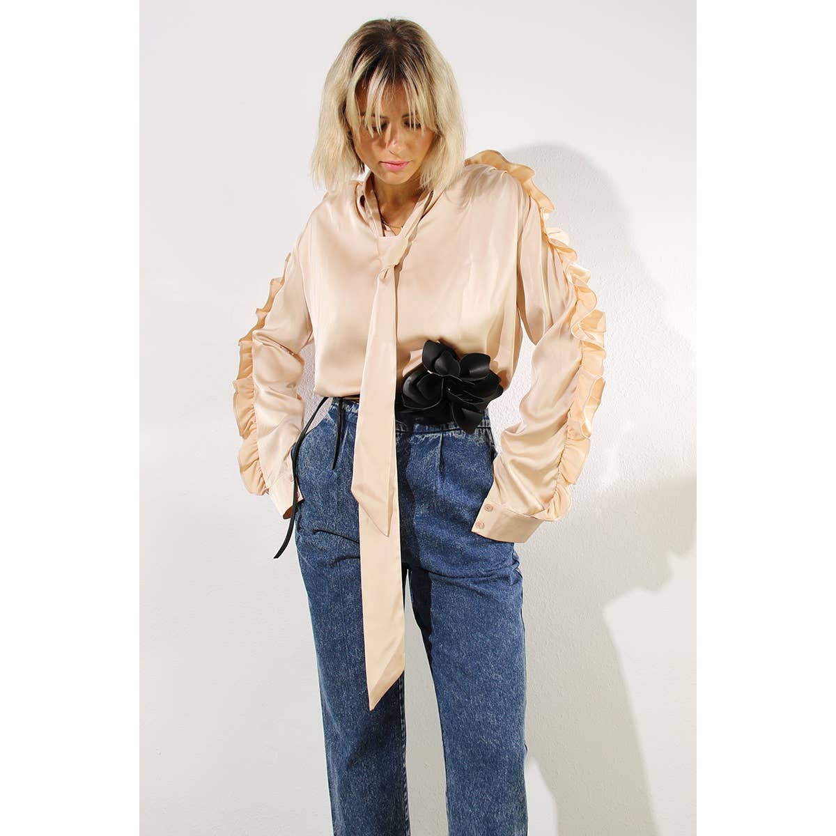 The Rose Faux Leather Flower Corsage Belt- Only a few left!