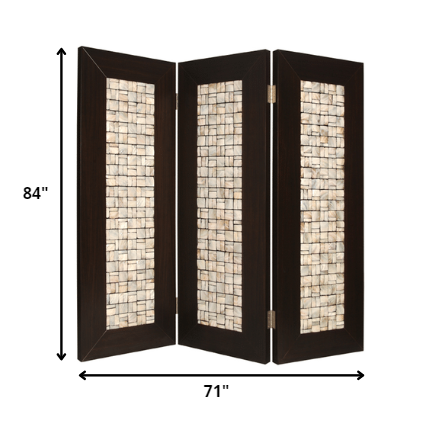 1inches x 71inches x 84inches Brown Wood Screen