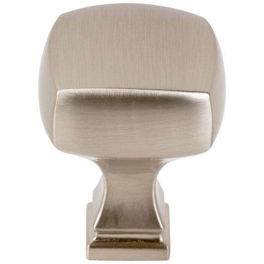 1-1/8" Overall Length Satin Nickel Square Audrey Cabinet Knob