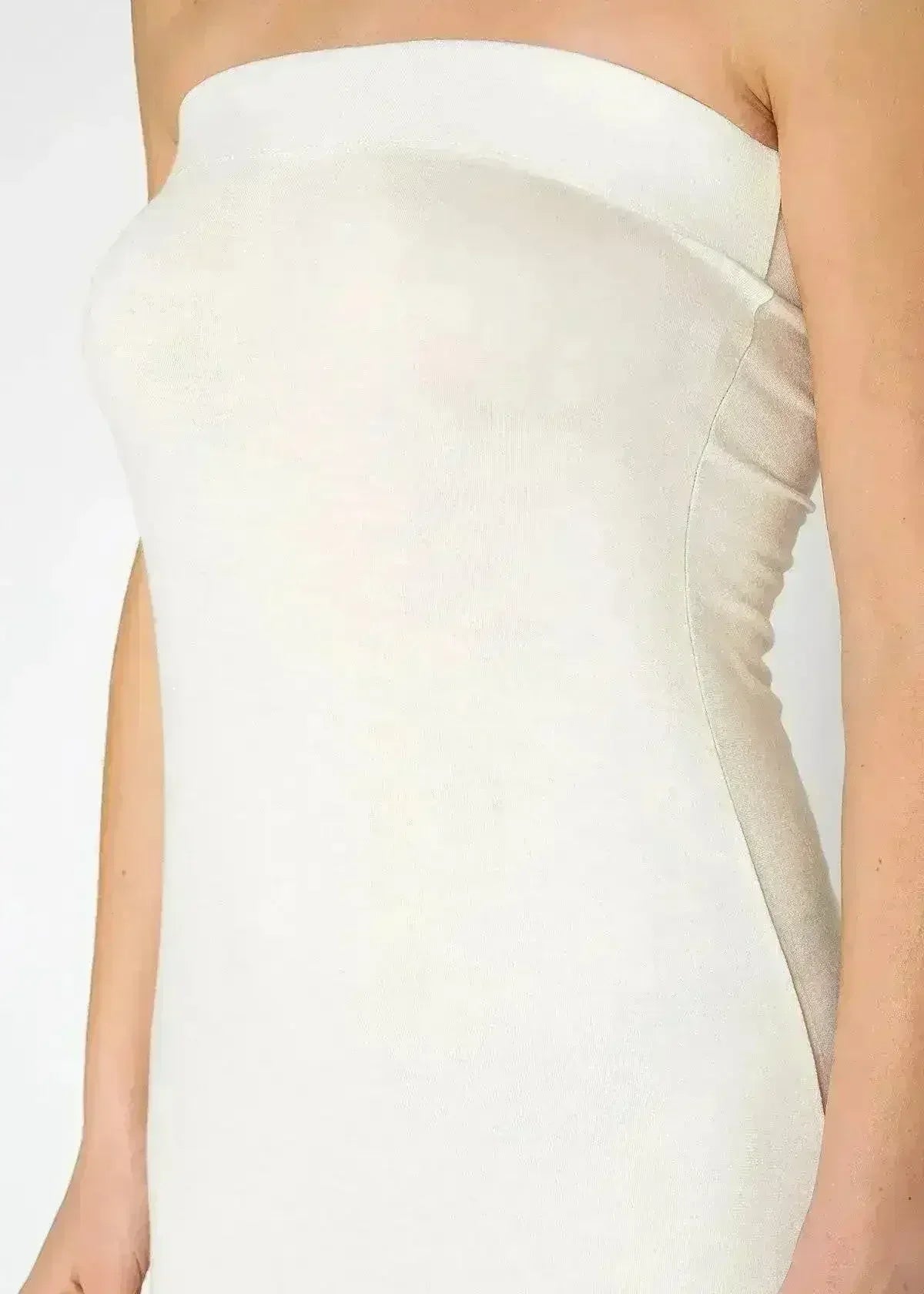 Women's Tube Top Bodycon Midi Dress