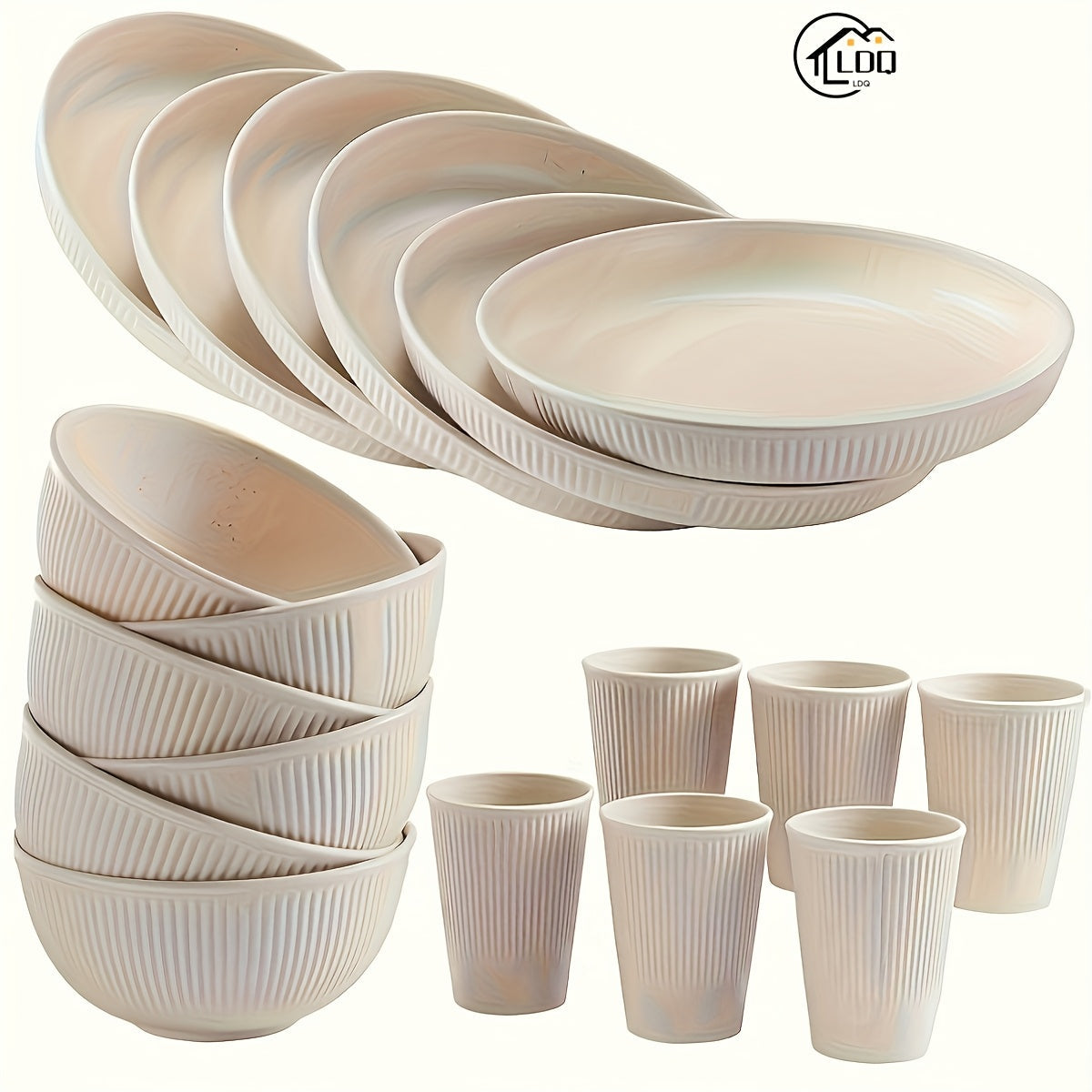 18Piece Unbreakable Dinnerware Set Microwave Dishwasher Safe