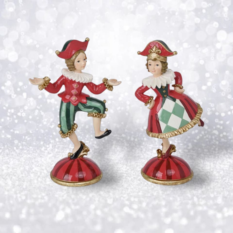 Christmas Carousel Collection - 8" Dancing Children - SET OF 2